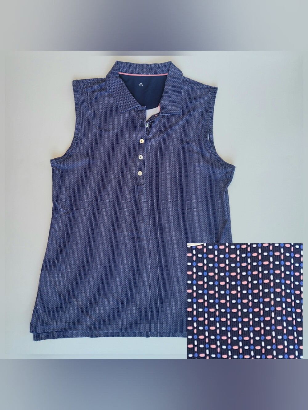 Peter Millar Polo Shirt Womens Large Perfect Fit Performance Sleeveless